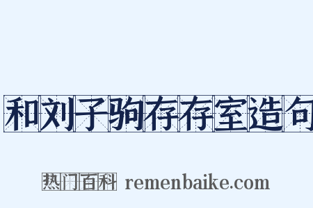 和刘子驹存存室造句是什么意思的图片